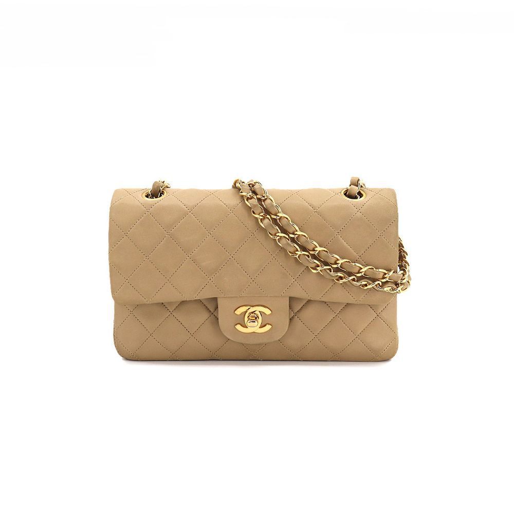 Chanel Matelasse 23 Chain Shoulder Leather Beige Gold Hardware